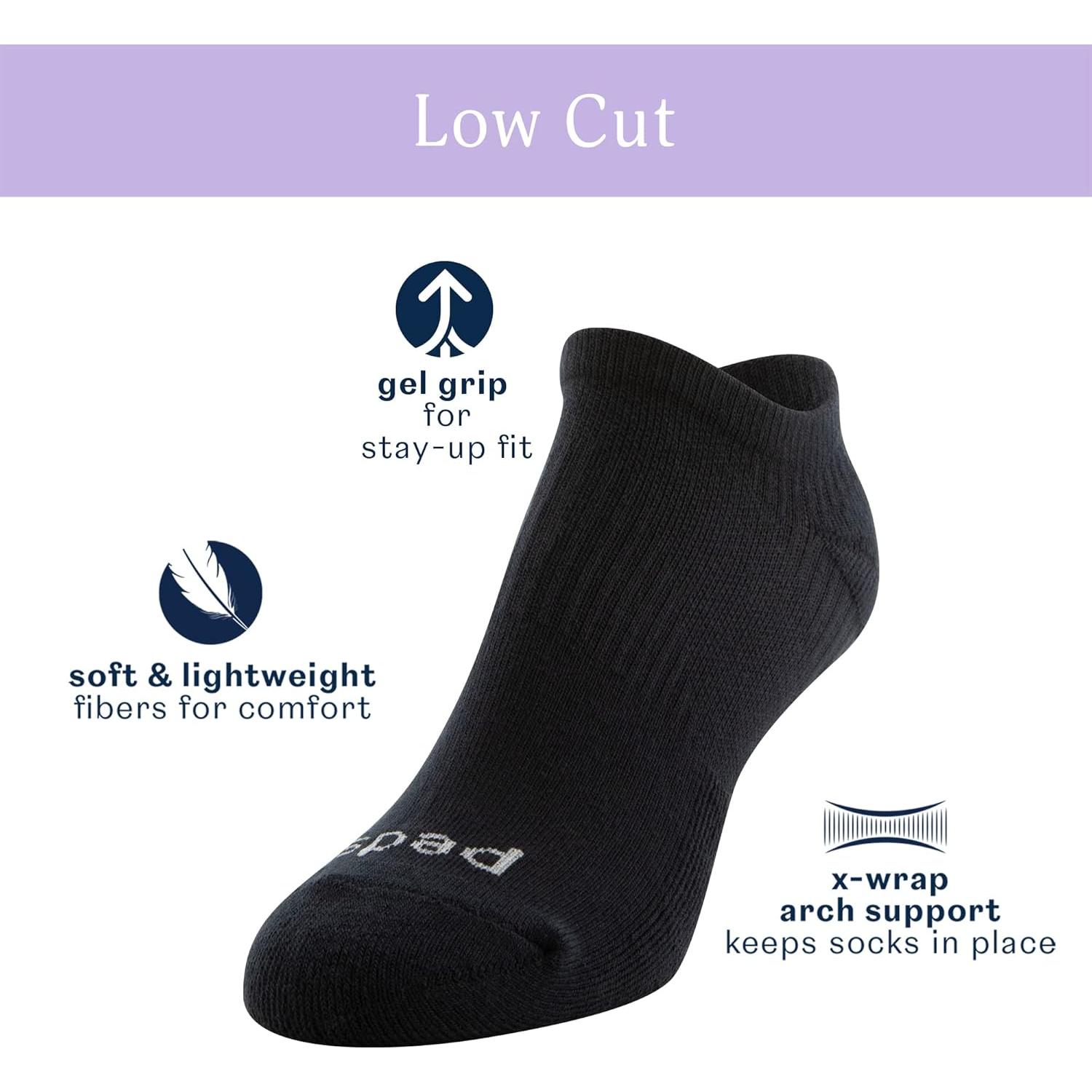 Calcetines de corte bajo Peds para mujer con soporte arco X-Wrap - 6 pares