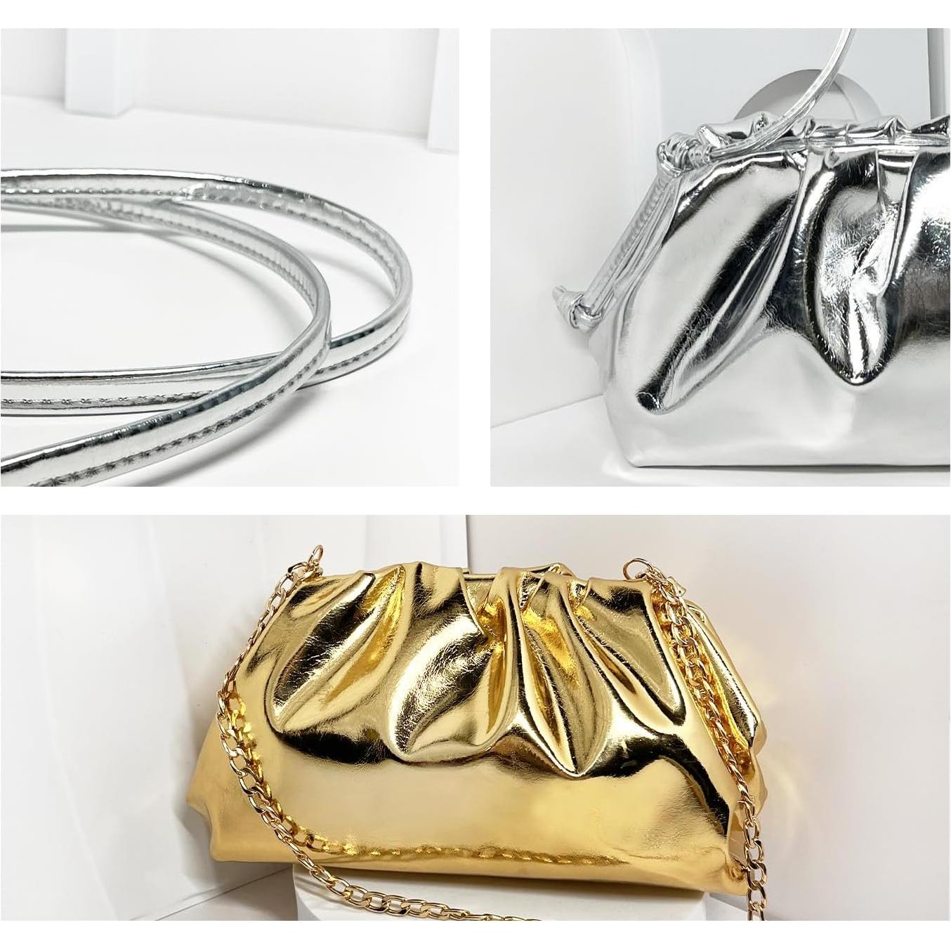 Bolso de mano de cuero vegano negro para mujer - Nube