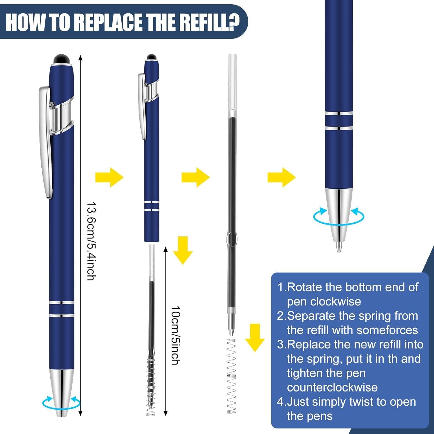 Bolígrafos Estilográficos Leinuosen 48 Pcs 1 mm Tinta Negra