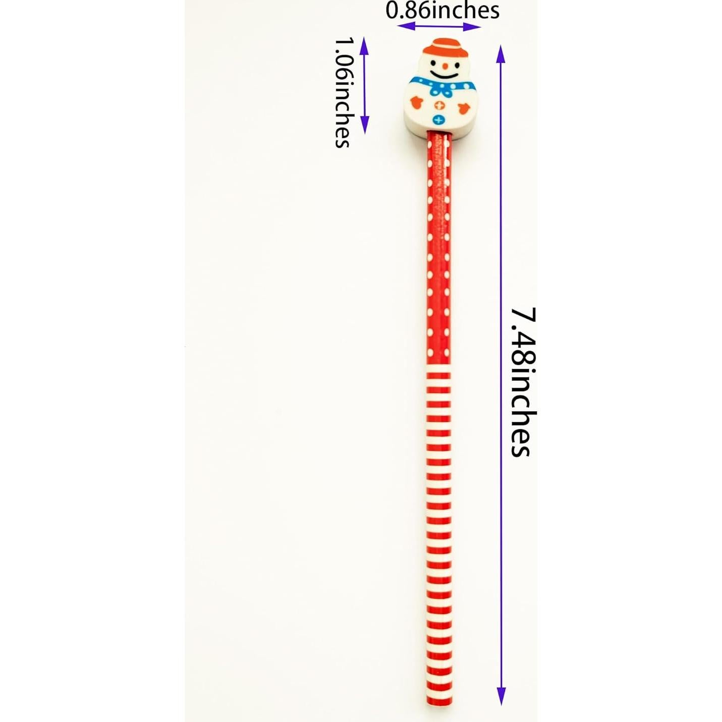 Set de 28 Lápices de Navidad QDXATIVP con Borradores Divertidos