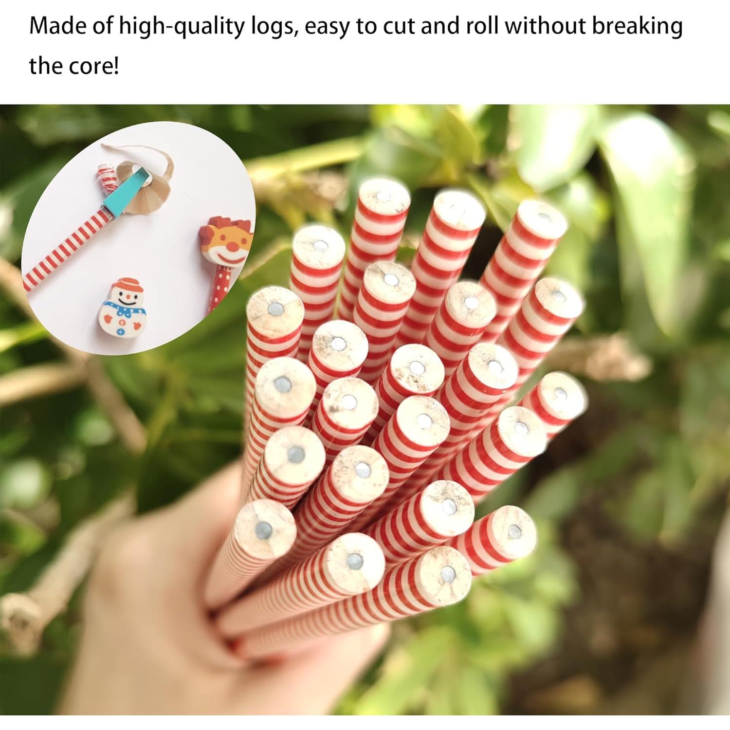 Set de 28 Lápices de Navidad QDXATIVP con Borradores Divertidos