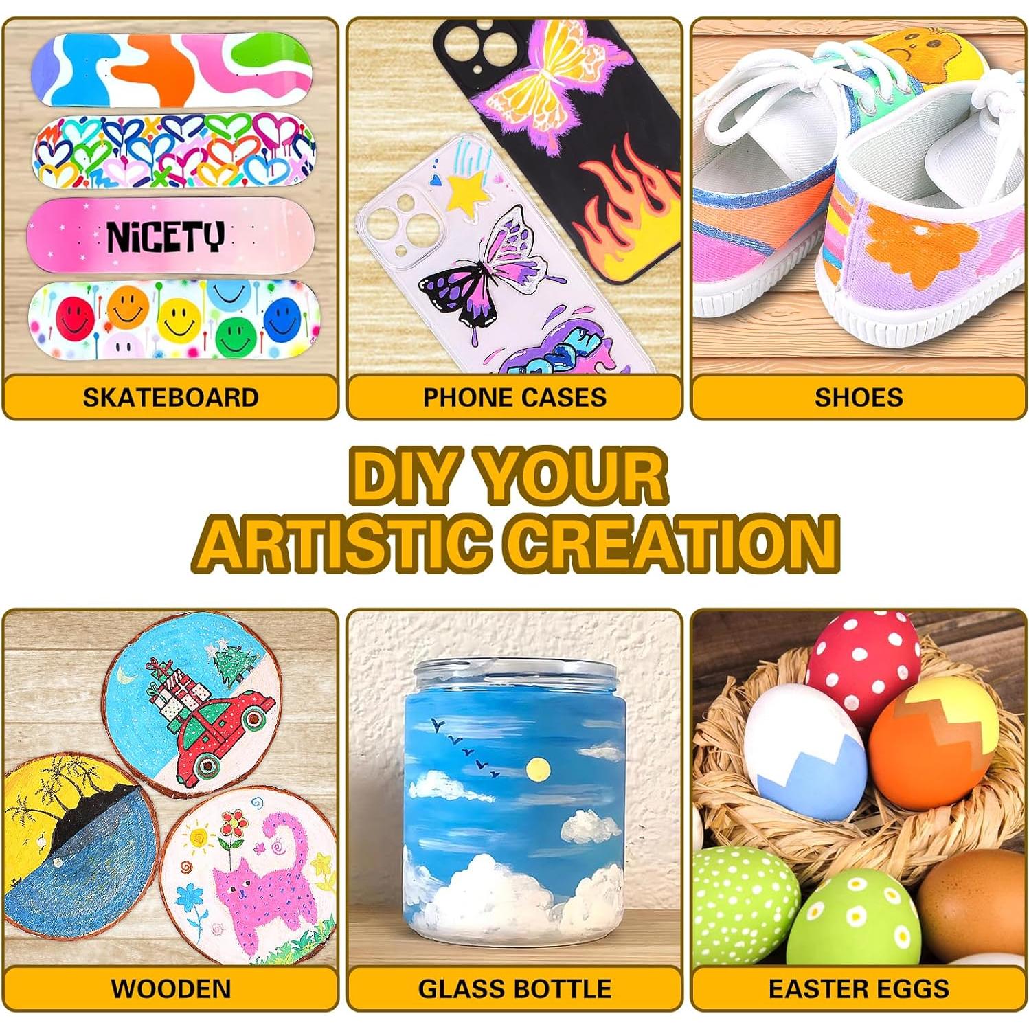 Marcadores de Pintura Acrílica NICETY 136 Colores Punta Fina 0.7mm