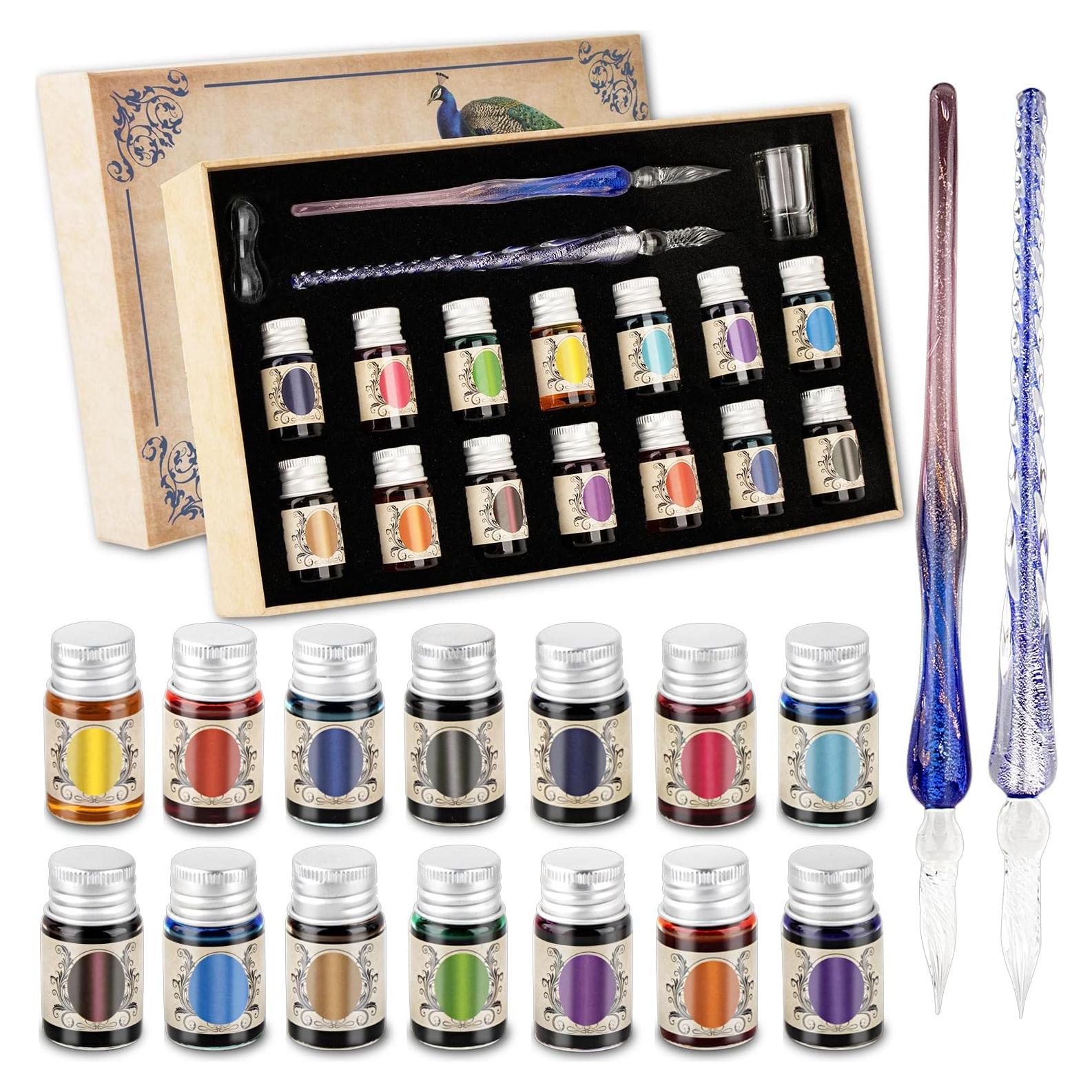 Set de Plumas de Caligrafía YICMY con 14 Tintas de 7ml