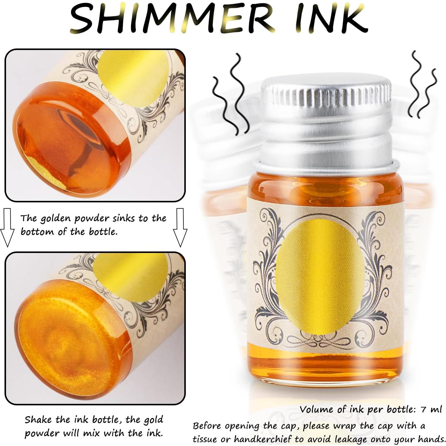 Set de Plumas de Caligrafía YICMY con 14 Tintas de 7ml