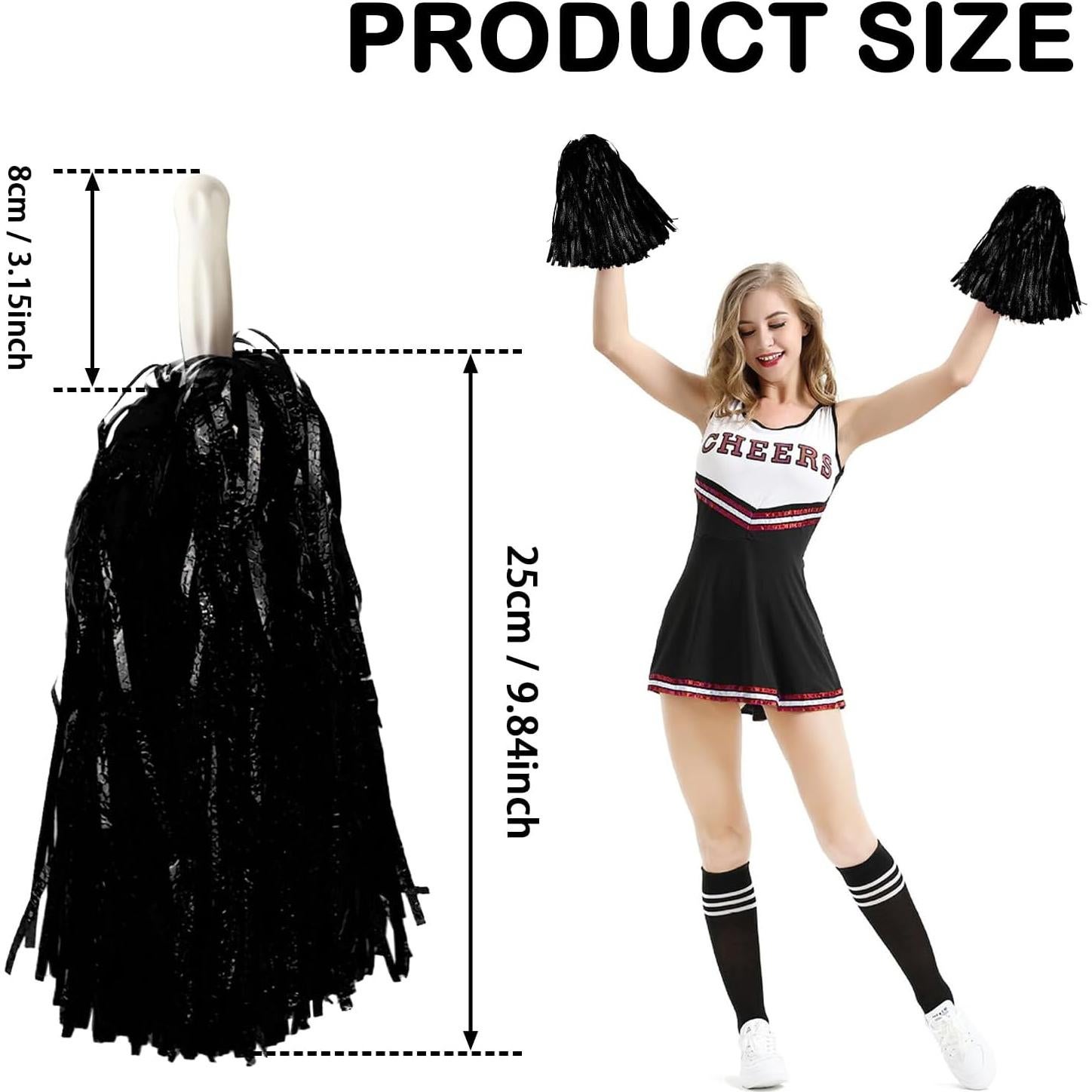 Pompones de Animación Lovecheer 12PCS Metálicos Brillantes