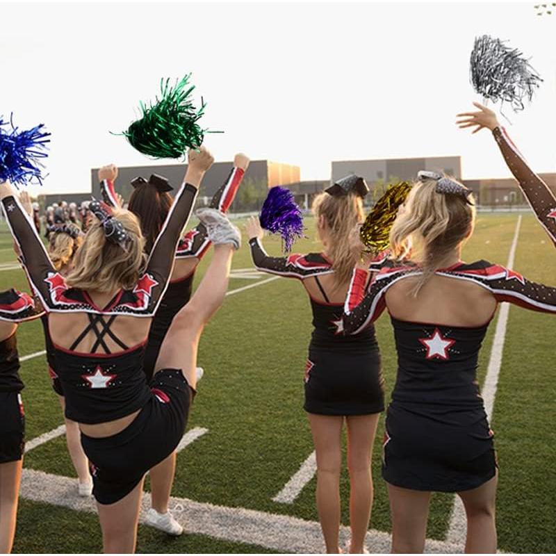 Pompones de Animación Lovecheer 12PCS Metálicos Brillantes