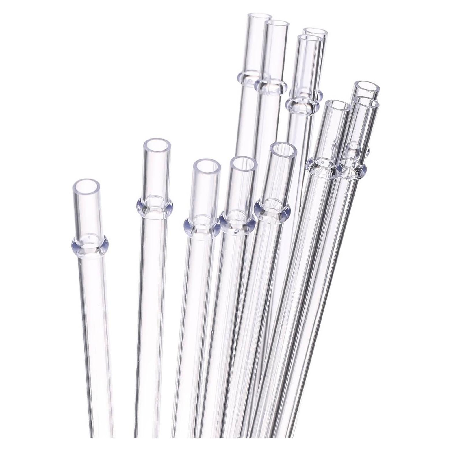 Pajitas Reutilizables Dakoufish 28 cm Transparentes - 12 Unidades