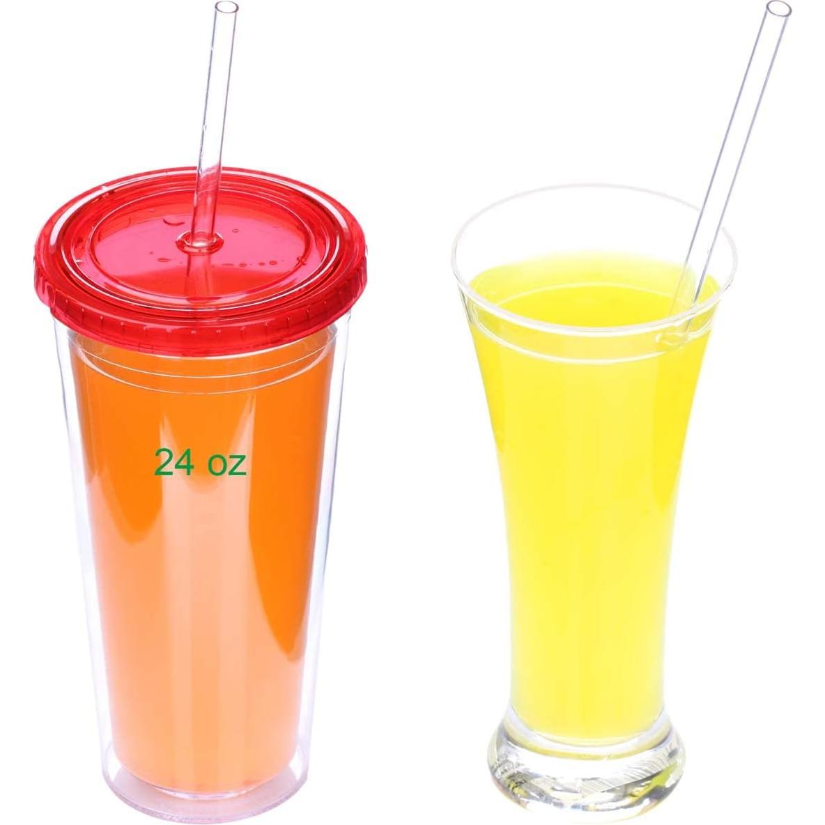 Pajitas Reutilizables Dakoufish 28 cm Transparentes - 12 Unidades