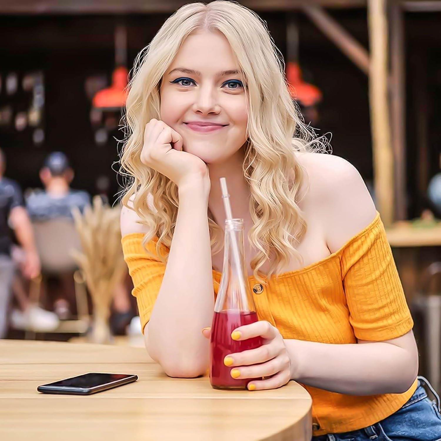 Pajitas Reutilizables Dakoufish 28 cm Transparentes - 12 Unidades