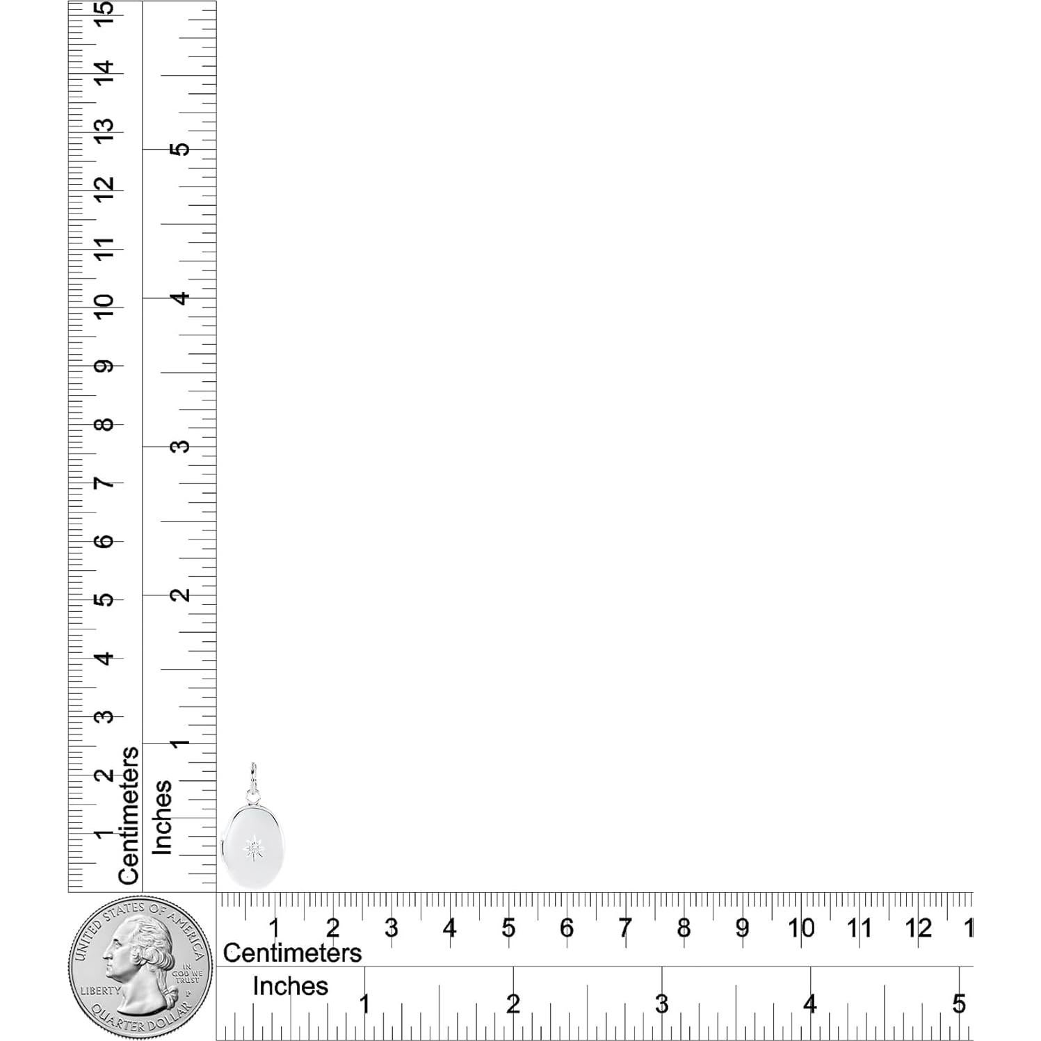 Collar medallón ovalado plata esterlina Amazon Essentials 38.1 cm