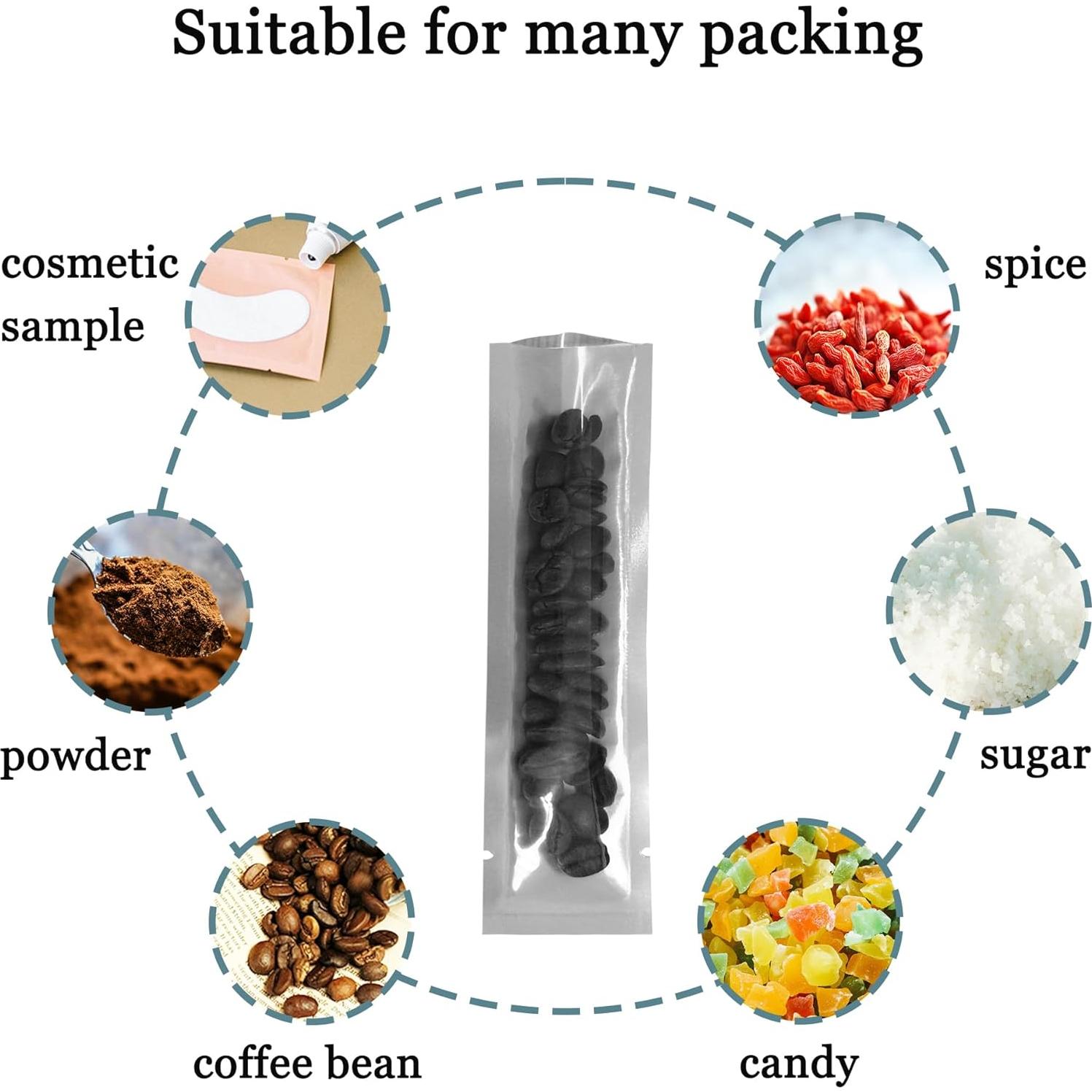 Bolsa de Aluminio Sellable al Vacío PABCK 100 Pcs 3.5x15 cm