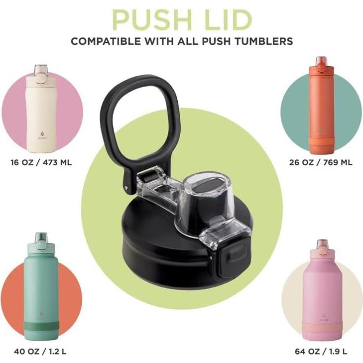 Tapa Manna Push Denim con Asa y Boquilla de Sorber