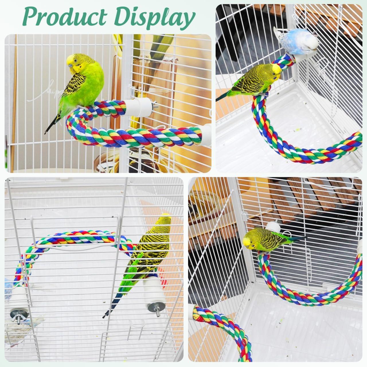 Percha de Cuerda para Aves iplusmile 40CM Colorida