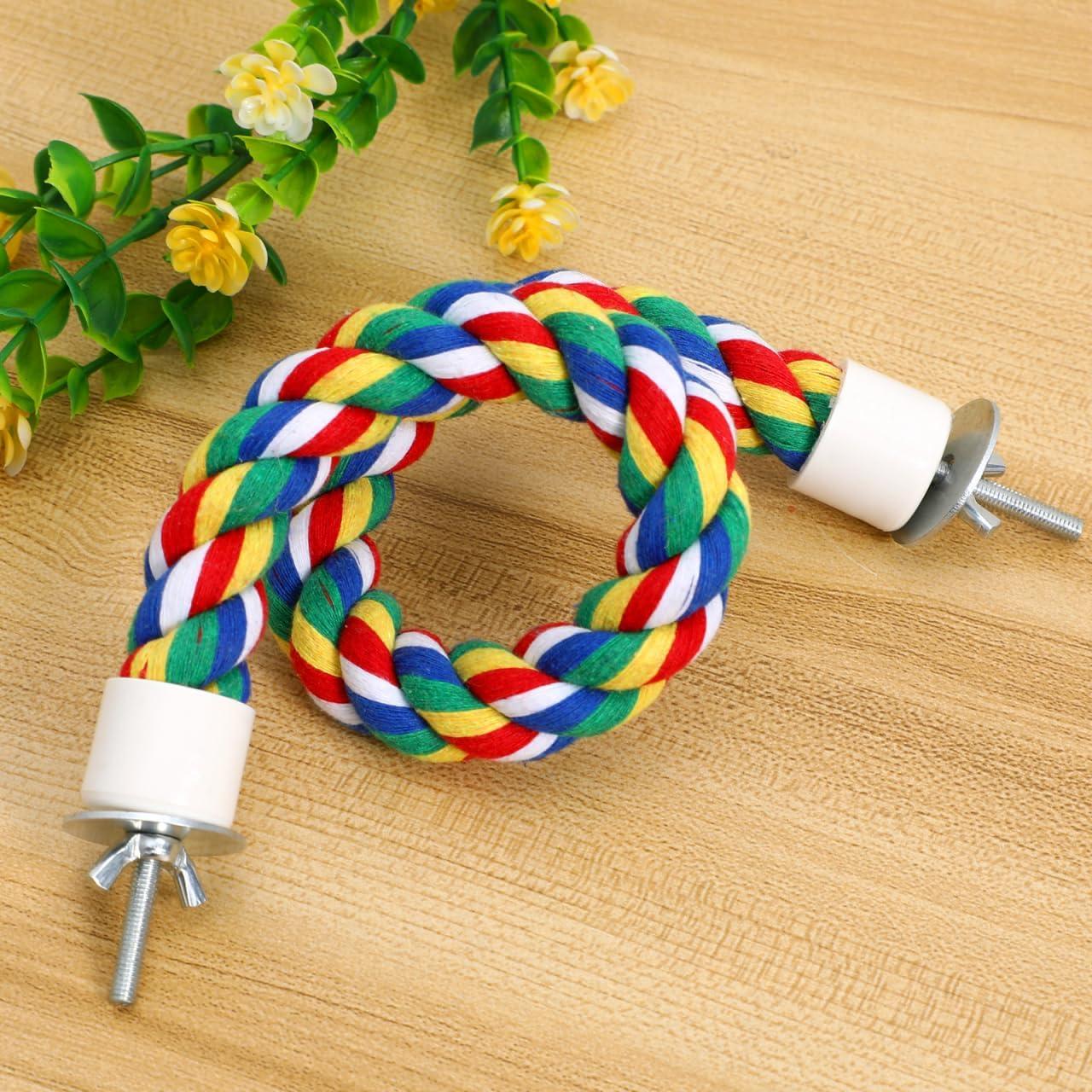 Percha de Cuerda para Aves iplusmile 40CM Colorida