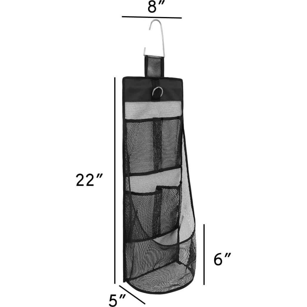 Organizador de Malla Colgante ALYER Negro 56x20x13 cm