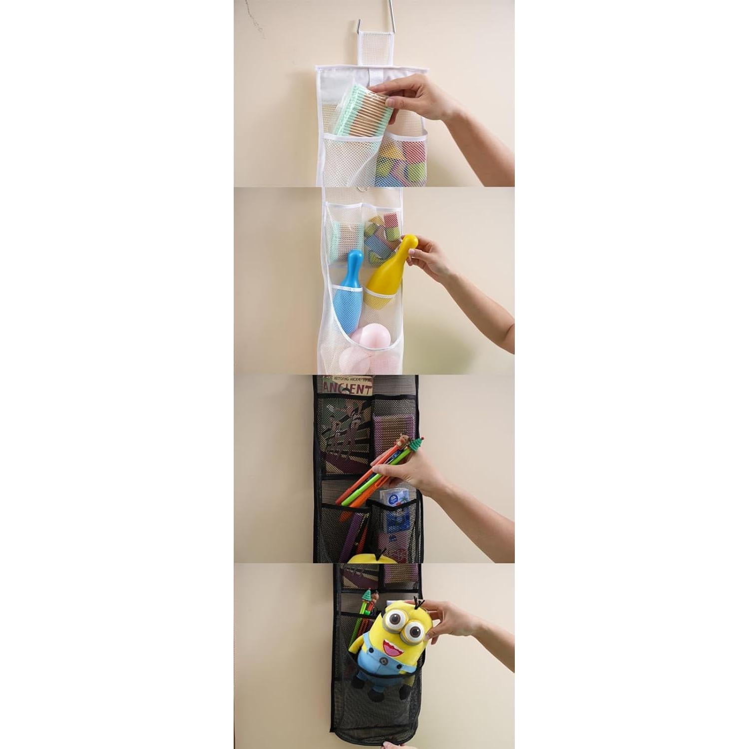 Organizador de Malla Colgante ALYER Negro 56x20x13 cm