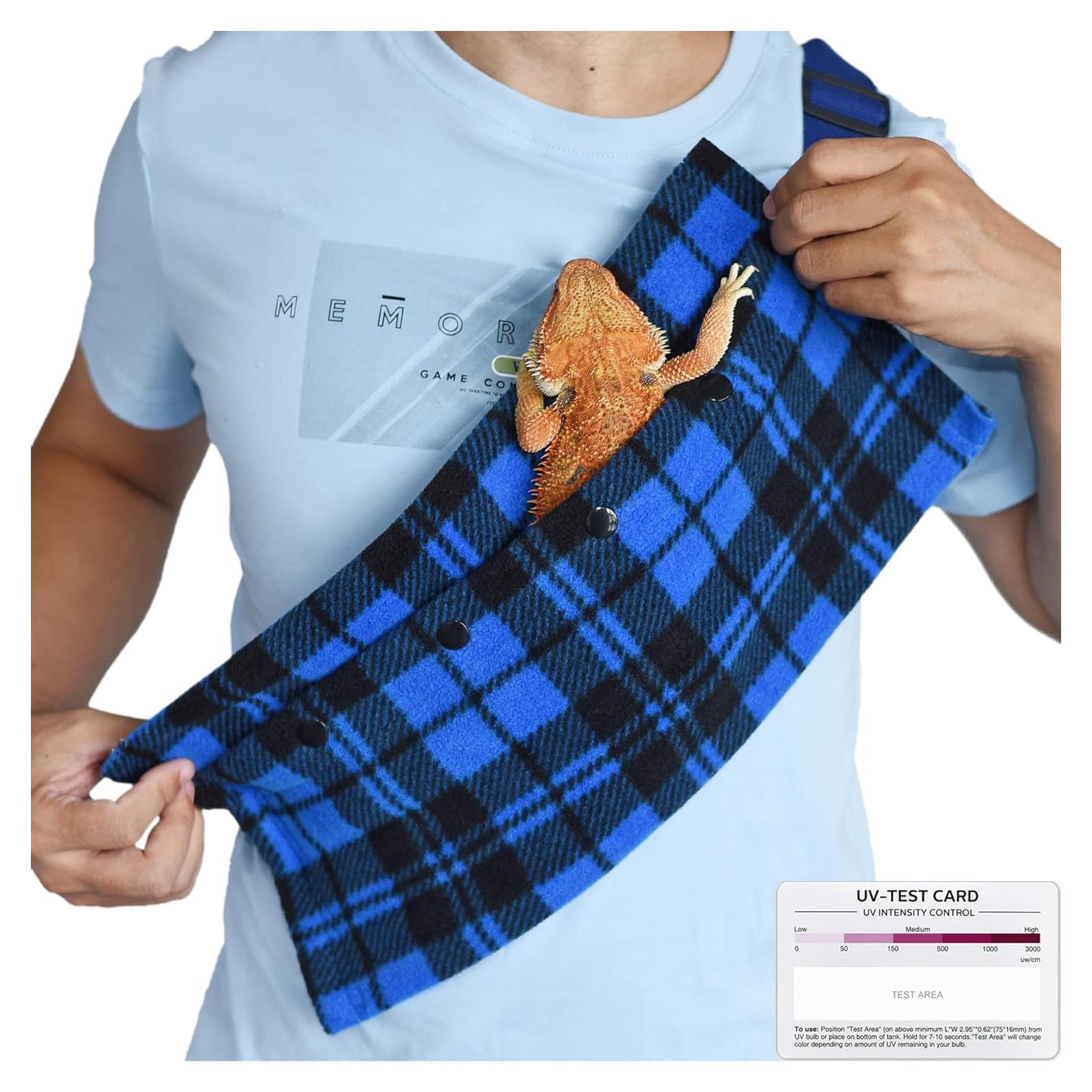 Bandolera Transportadora LIKZINWA para Reptiles Pequeños - Azul