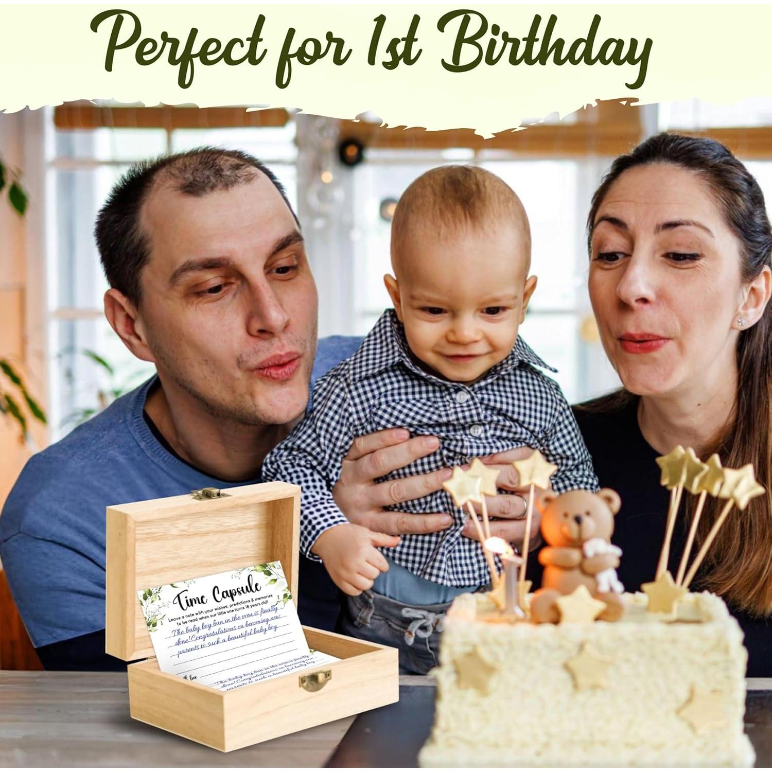 Caja de cápsula del tiempo para bebés WOODAMORE - 50 Pcs