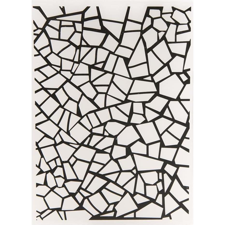 Plantilla de Embossing 3D Arbuya Textura Vidrio Roto 12.7x17.8cm