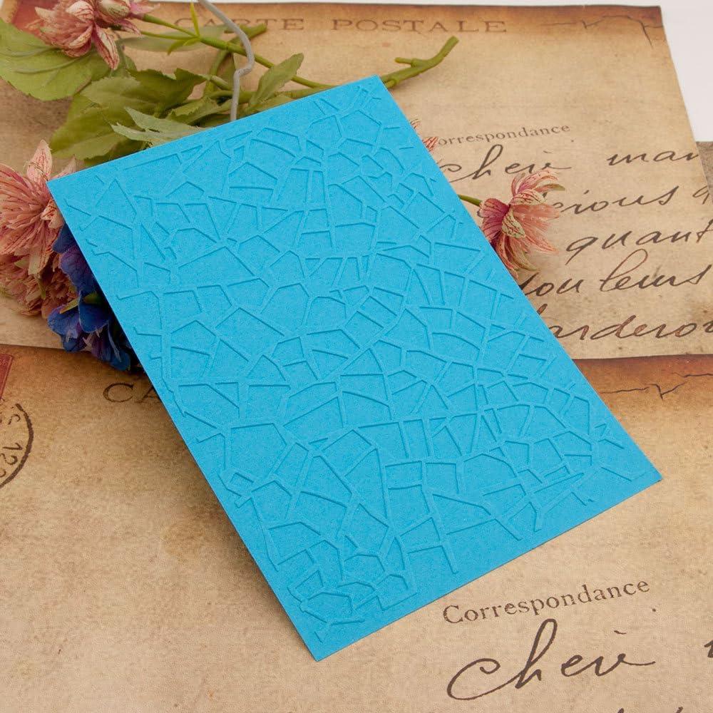 Plantilla de Embossing 3D Arbuya Textura Vidrio Roto 12.7x17.8cm