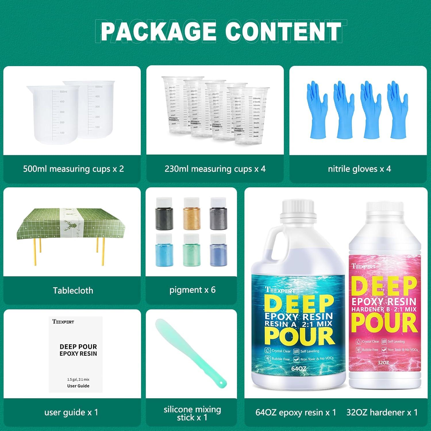 Resina Epóxica Teexpert 96Oz Cristalina 2:1 para Vertido Profundo