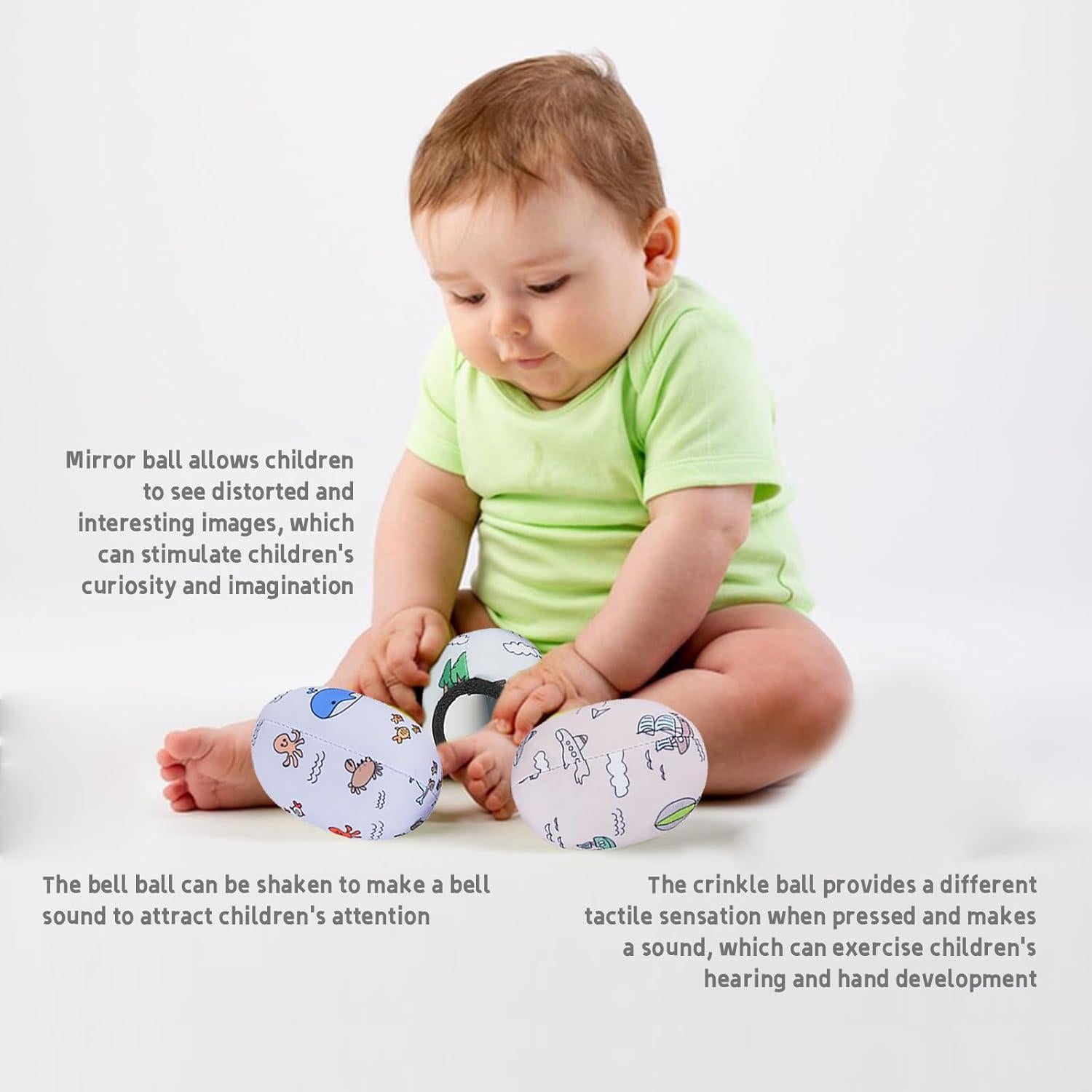 Inserto para Bebés FSINWV Reversible + 3 Bolas Juguete