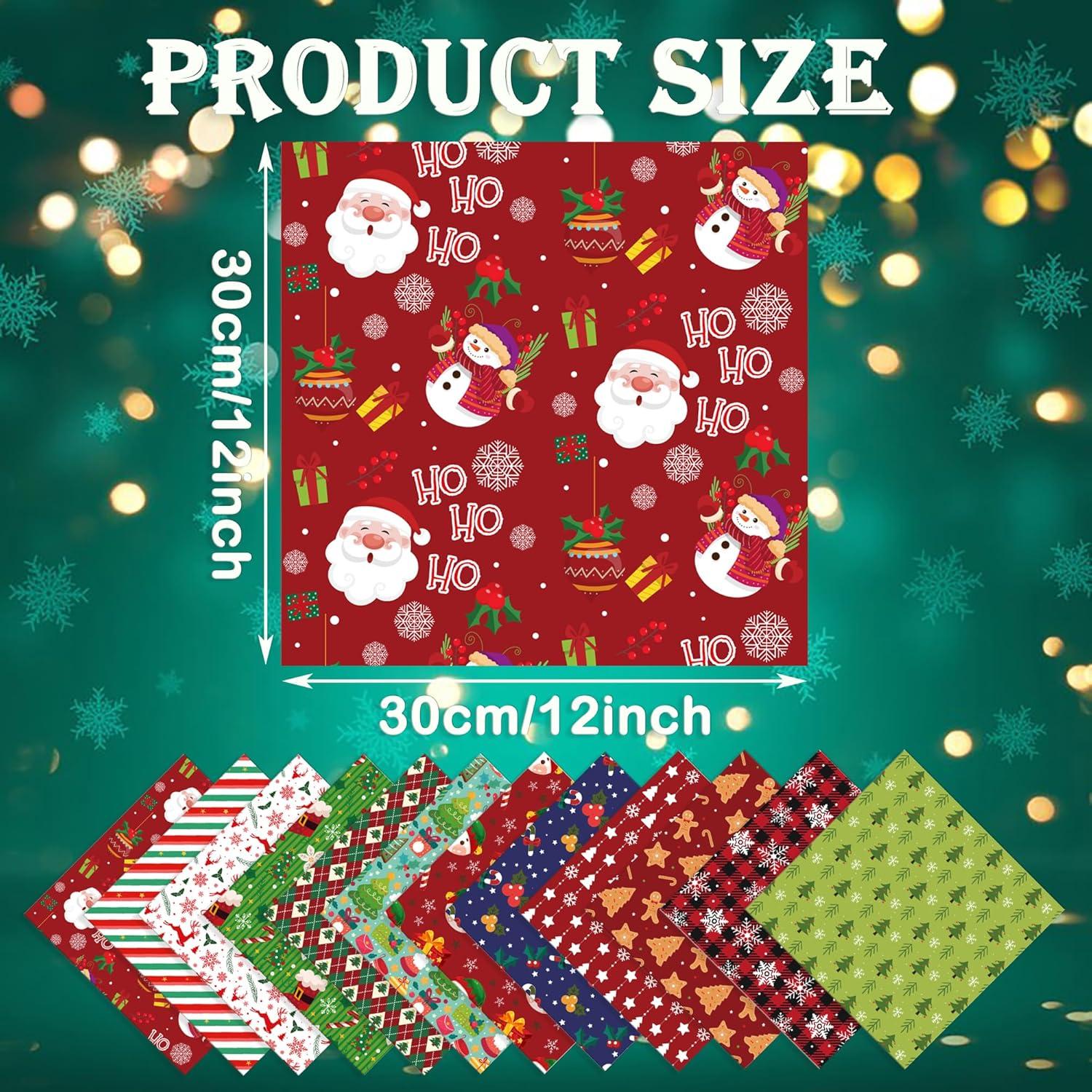 Juego de papel de scrapbook navideño GJKTOPO 30x30cm 24 hojas