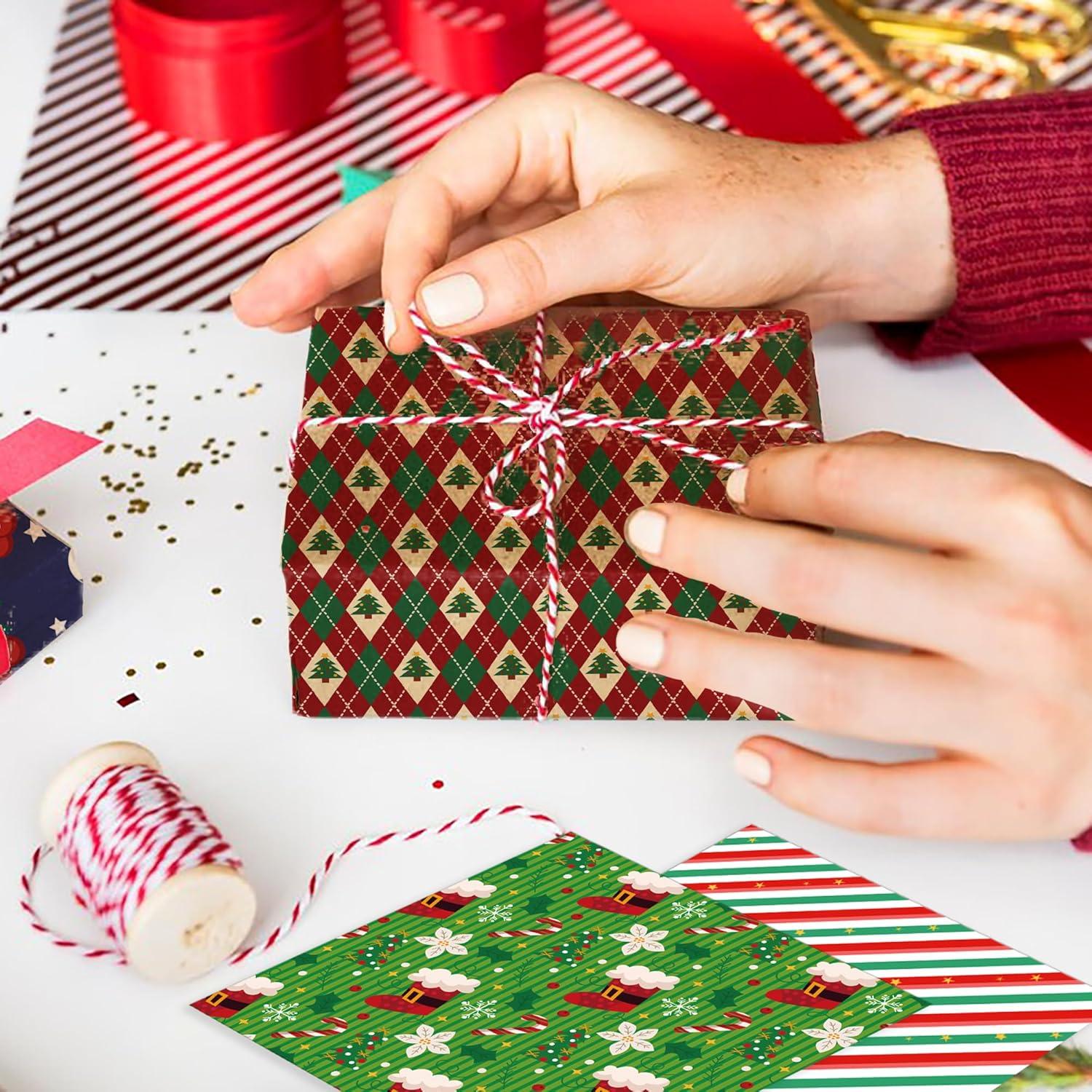 Juego de papel de scrapbook navideño GJKTOPO 30x30cm 24 hojas