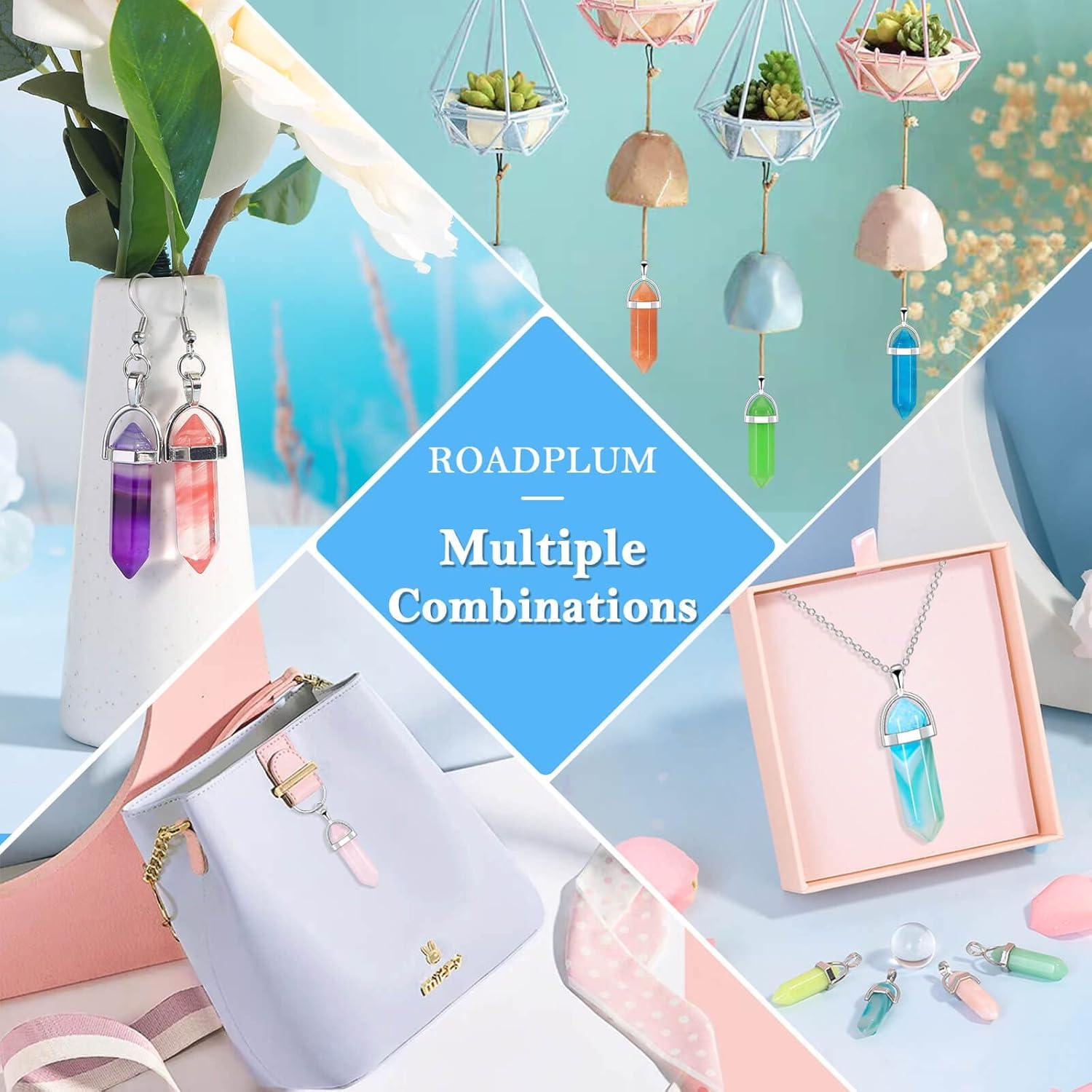 40 Colgantes de Cristal Sanador ROADPLUM - Brillan en la Oscuridad