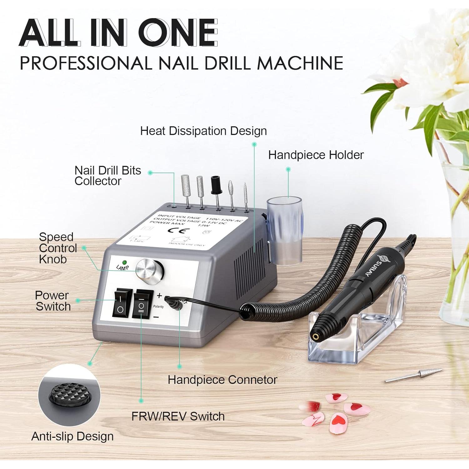 Taladro de Uñas Eléctrico Metio MTO-027 20000RPM Profesional