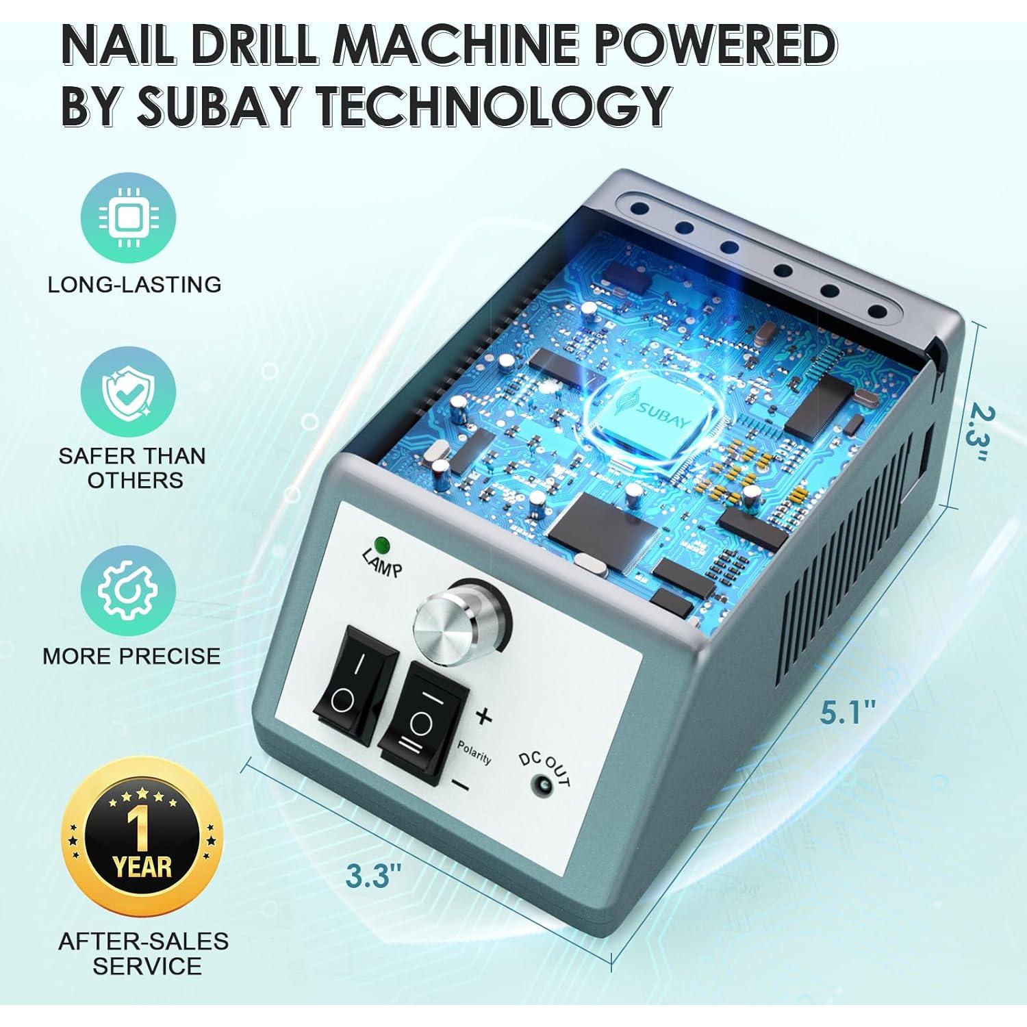 Taladro de Uñas Eléctrico Metio MTO-027 20000RPM Profesional