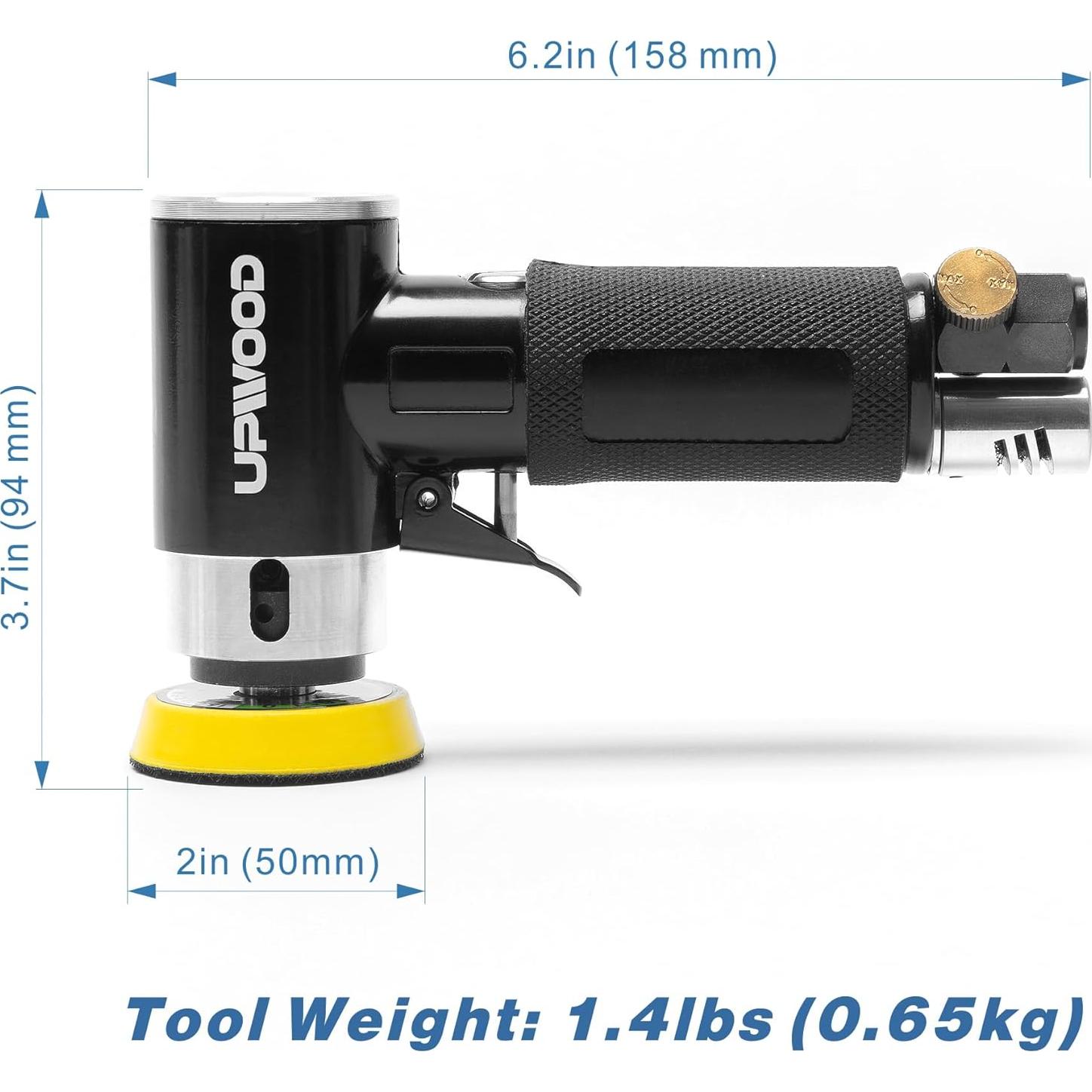 Lijadora Orbital Neumática Mini UPWOOD 2'' y 3'' 15000 RPM