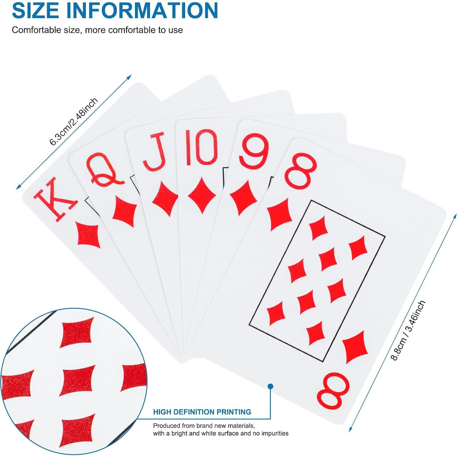 Paquete de 2 Barajas de Cartas de Plástico Impermeables HD