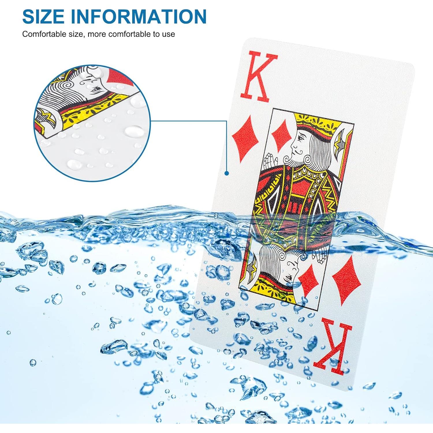 Paquete de 2 Barajas de Cartas de Plástico Impermeables HD