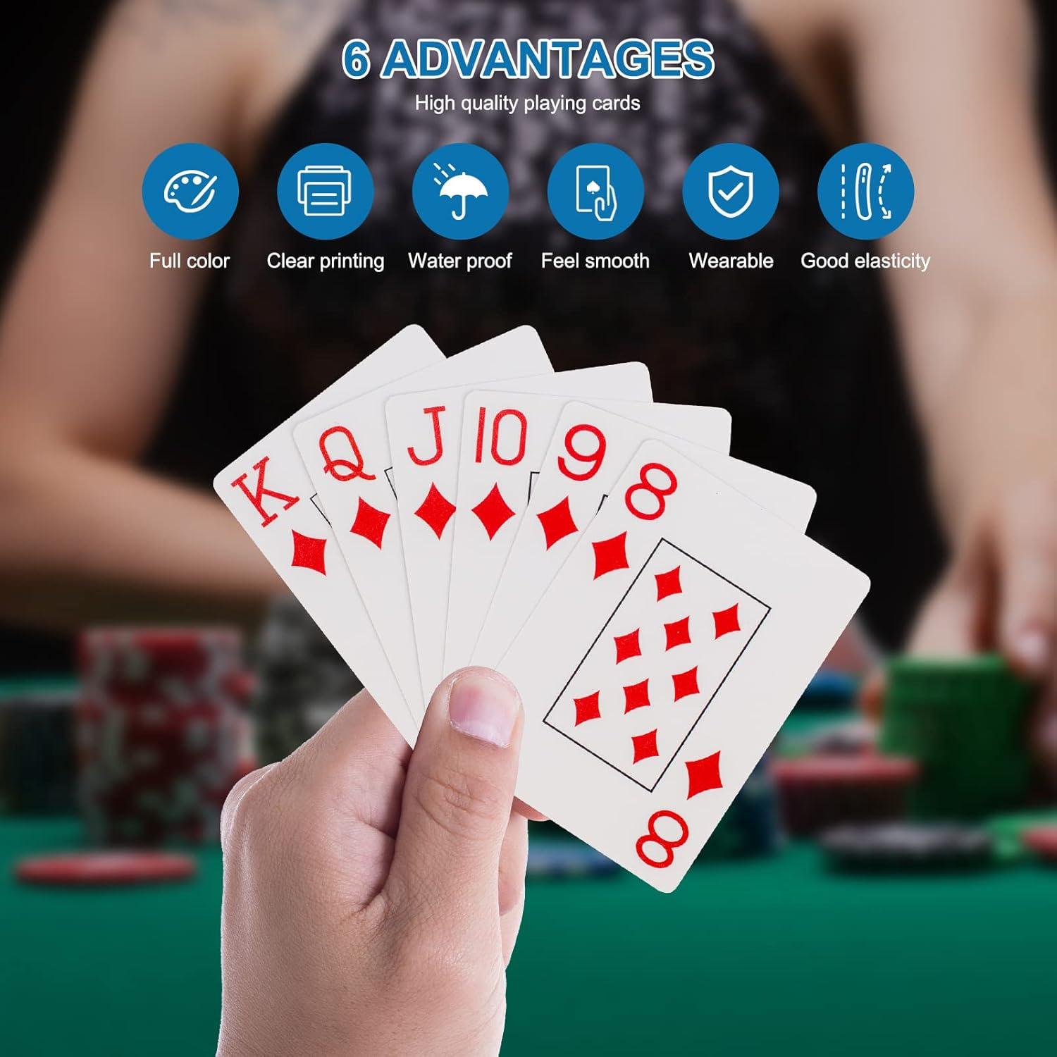 Paquete de 2 Barajas de Cartas de Plástico Impermeables HD