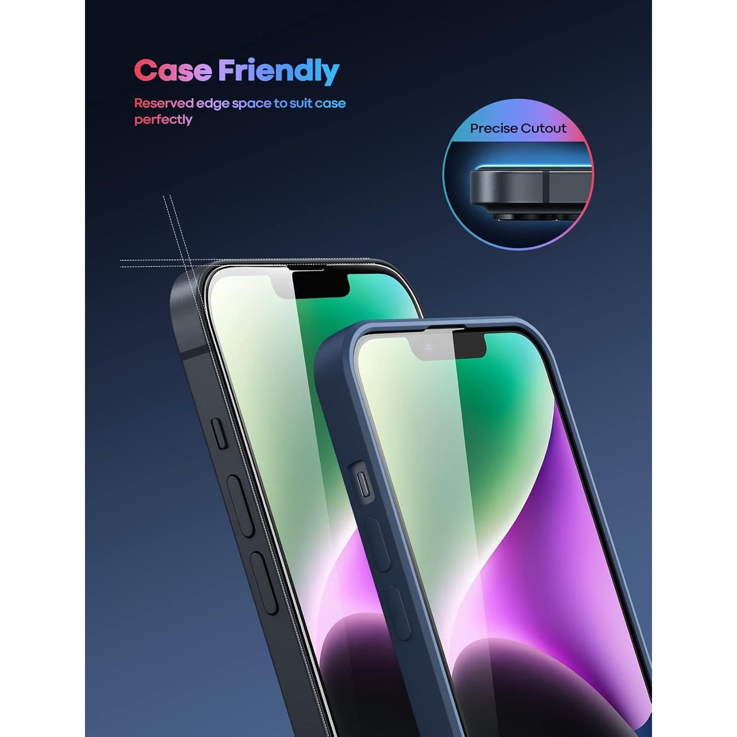 Protector de Pantalla Lamicall para iPhone 14/13/13 Pro 6.1" 9H