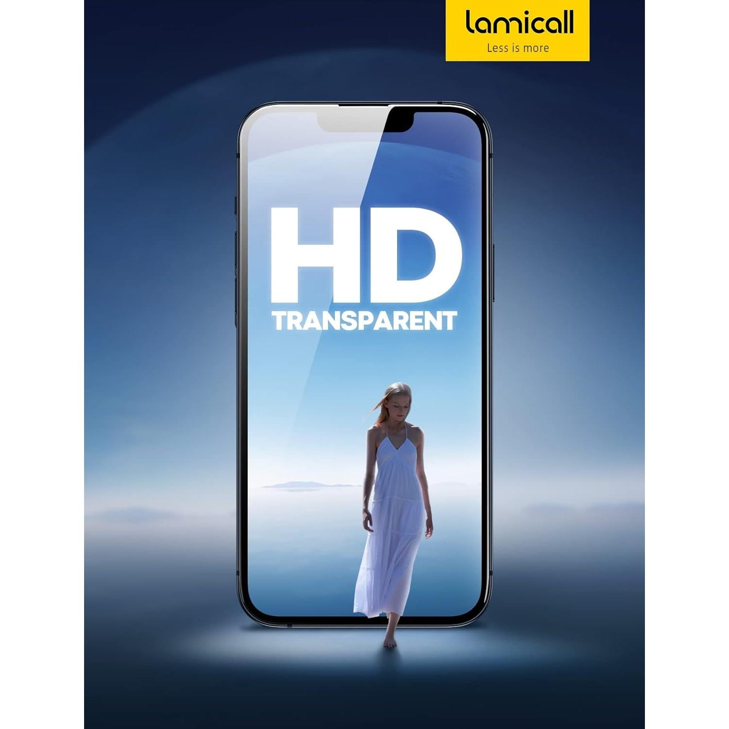 Protector de Pantalla Lamicall para iPhone 14/13/13 Pro 6.1" 9H