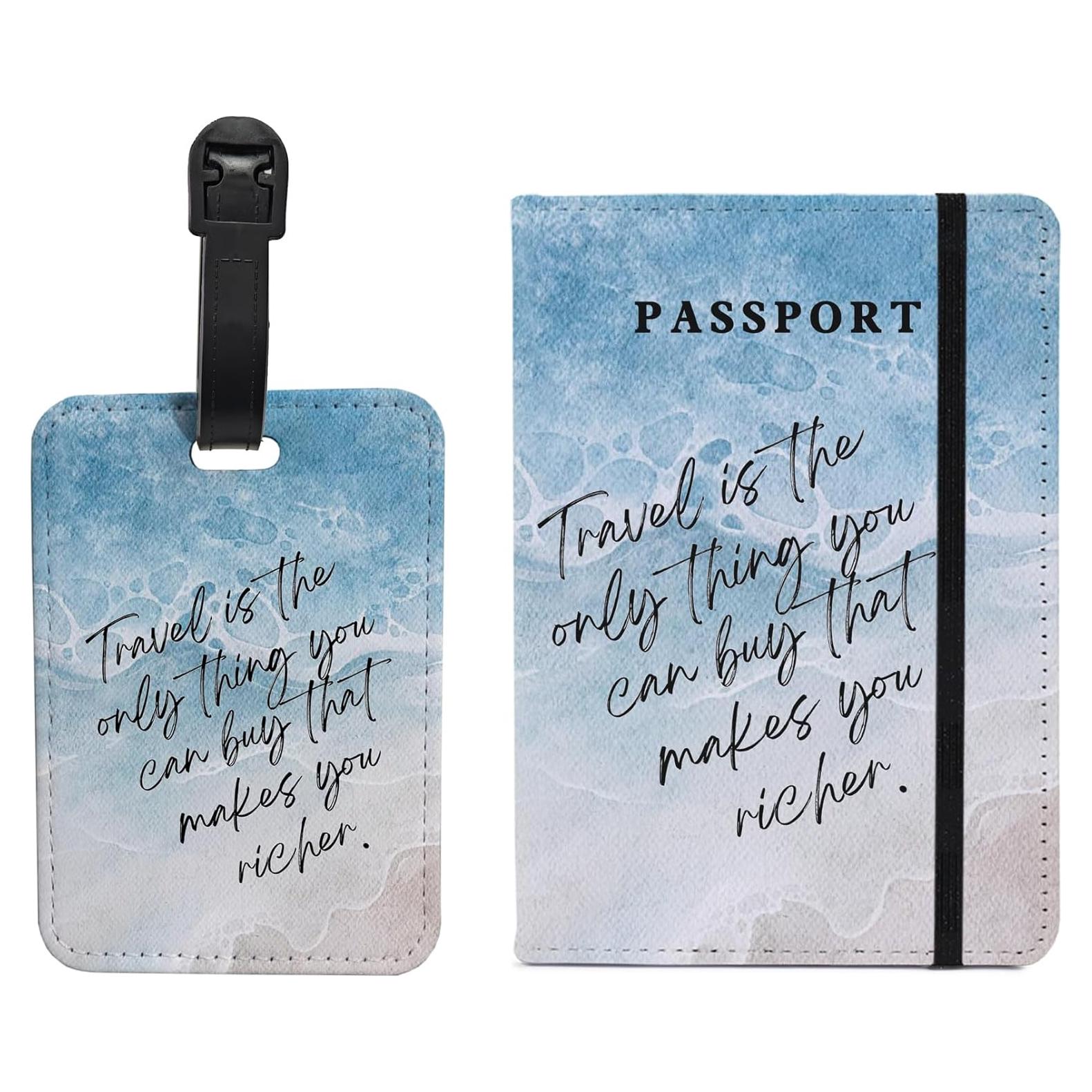 Portafolio de Pasaporte 2PCS PDE-QUNLIAN con Etiqueta de Equipaje