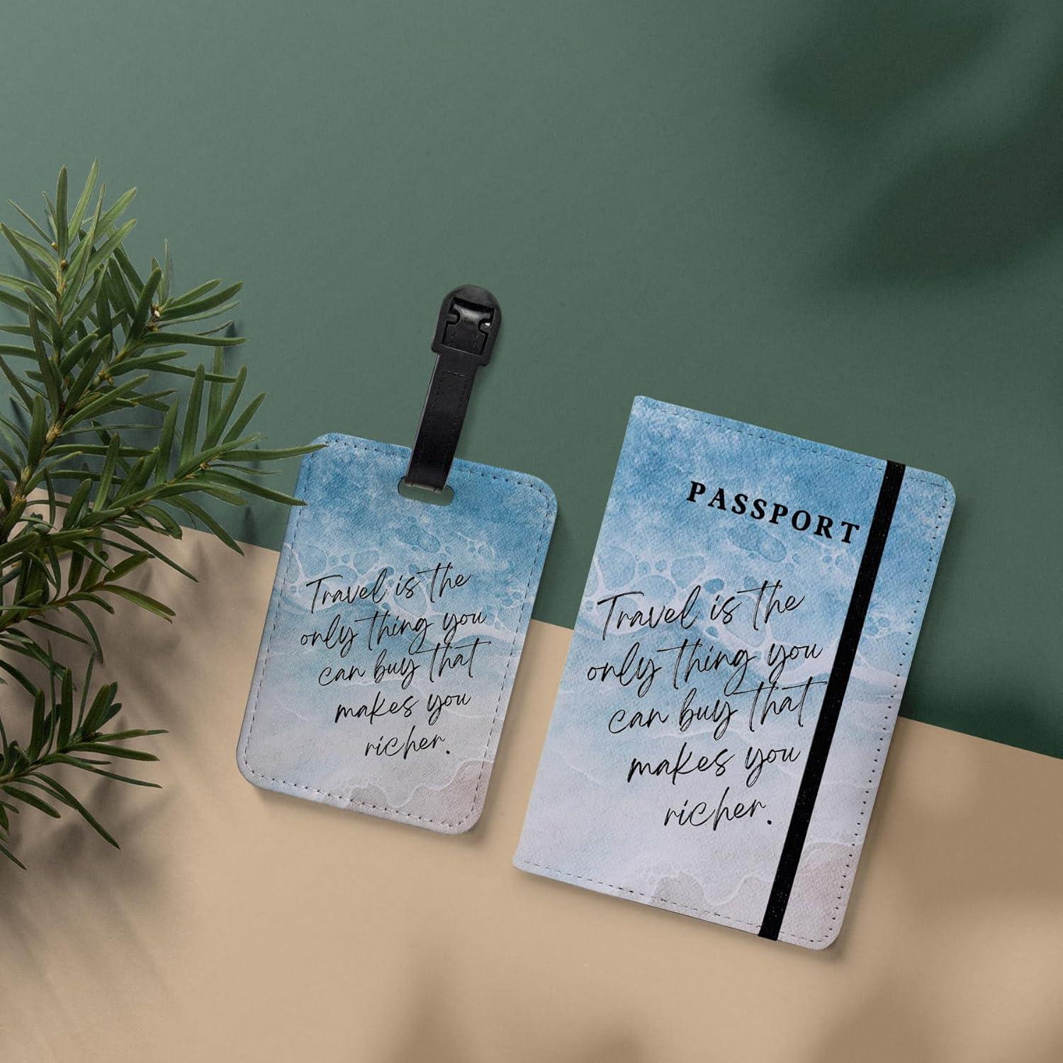 Portafolio de Pasaporte 2PCS PDE-QUNLIAN con Etiqueta de Equipaje