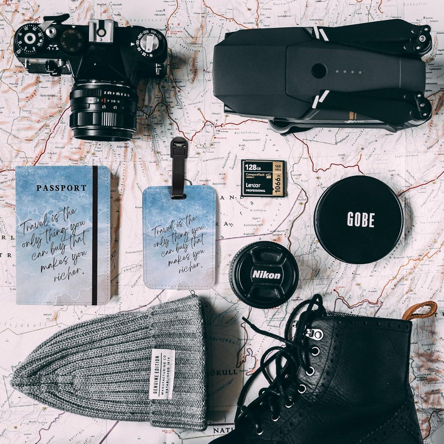 Portafolio de Pasaporte 2PCS PDE-QUNLIAN con Etiqueta de Equipaje