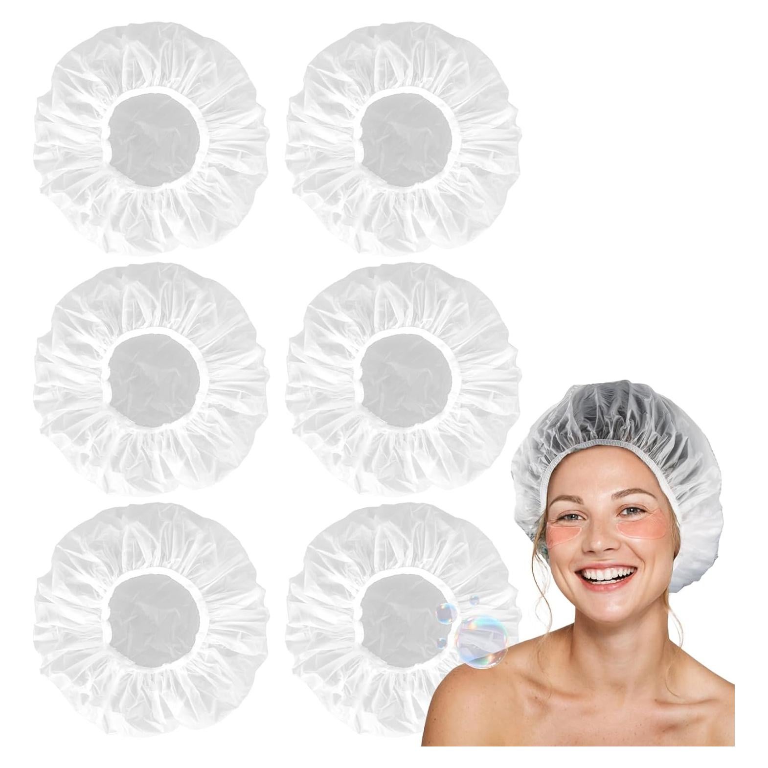 Gorro de Ducha Reutilizable MAQIHAN Impermeable 30cm - 6PCS