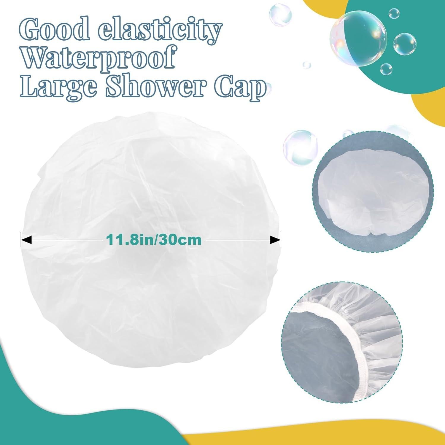 Gorro de Ducha Reutilizable MAQIHAN Impermeable 30cm - 6PCS