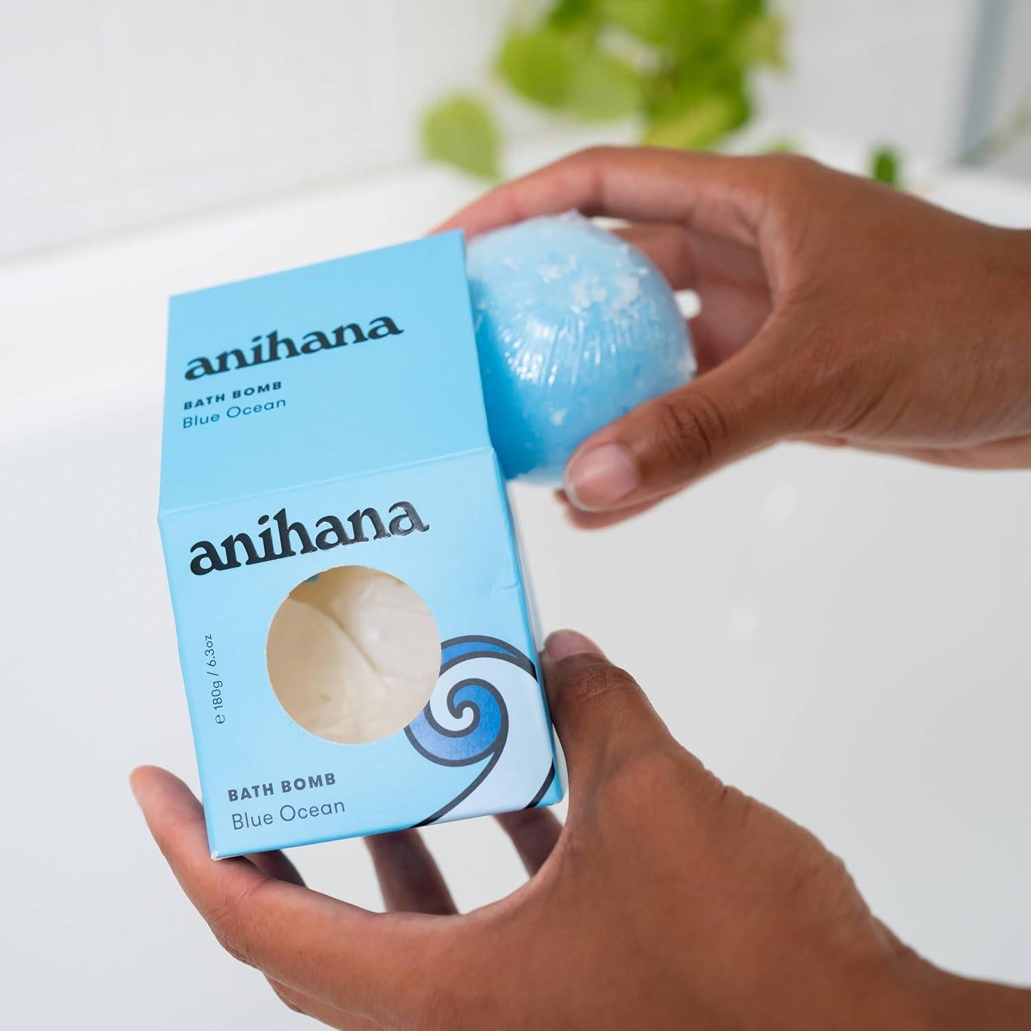 Bomba de Baño Anihana Océano Azul 178.57 g Hecha a Mano