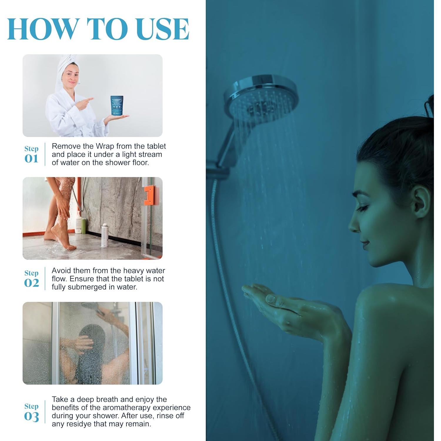 Aromatizantes de Ducha GLOWLYLITE - Paquete de 20 Tabletas 25g