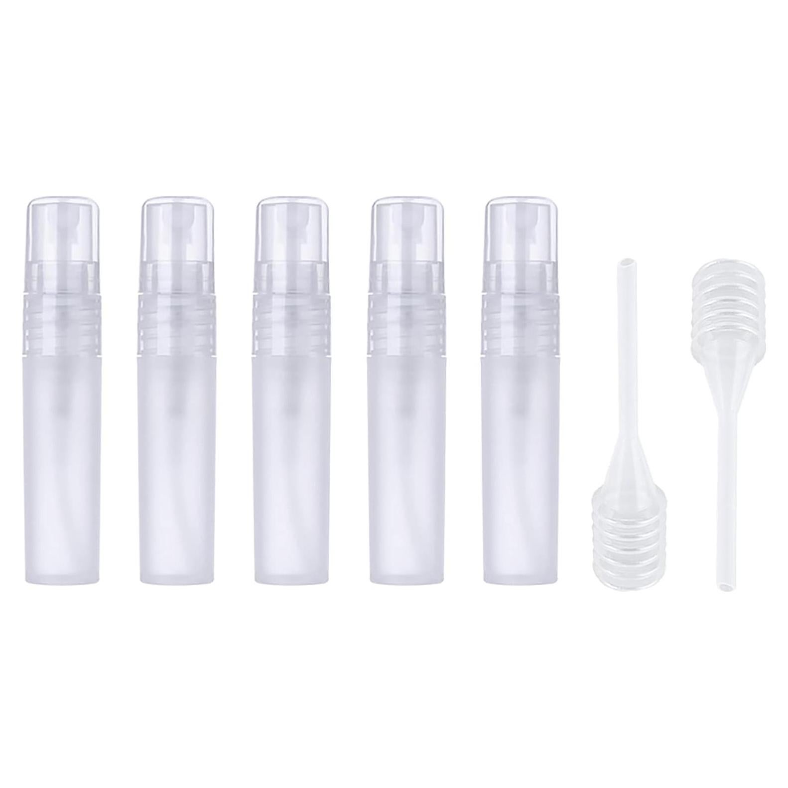 Botella de Spray de Viaje LIEUDAGE 5ml Slim Frosted Recargable