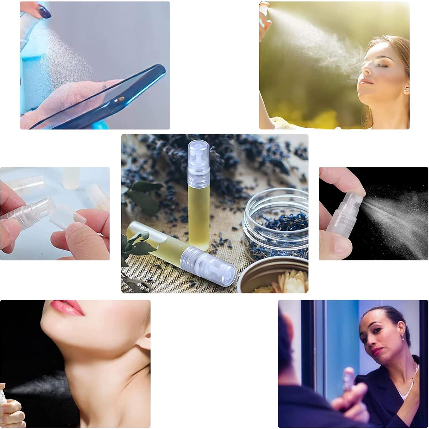 Botella de Spray de Viaje LIEUDAGE 5ml Slim Frosted Recargable