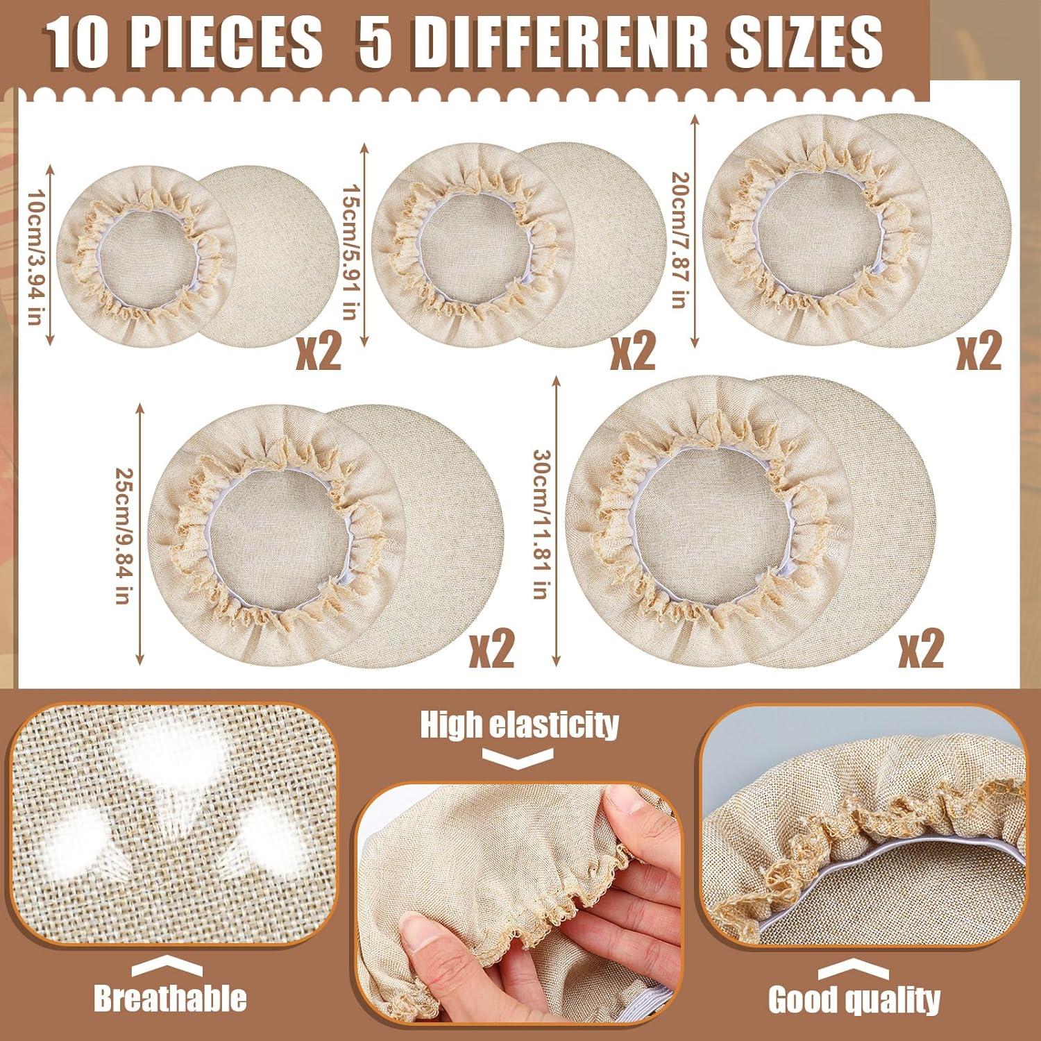 Juego de 10 Cubiertas de Tazón Reutilizables Patelai Beige