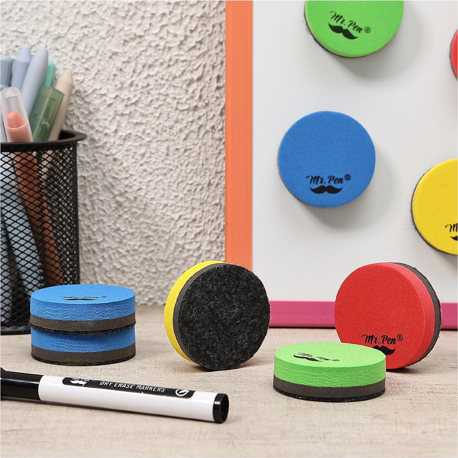 Borradores de Pizarra Blanca Mr. Pen Mini 24 Piezas Coloridos