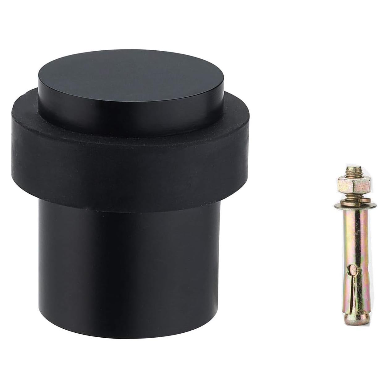 Tope de puerta ONLEE cilíndrico de acero inoxidable negro