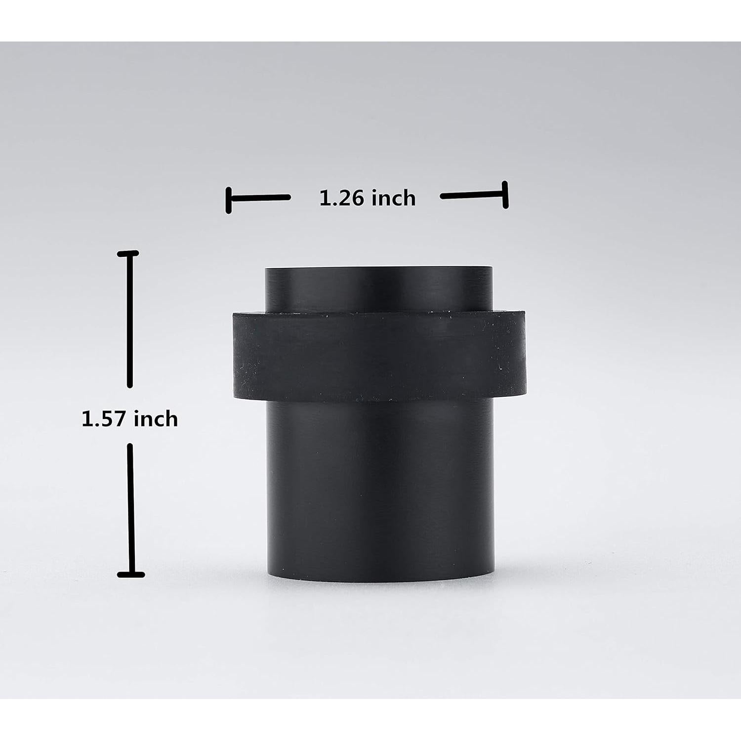 Tope de puerta ONLEE cilíndrico de acero inoxidable negro